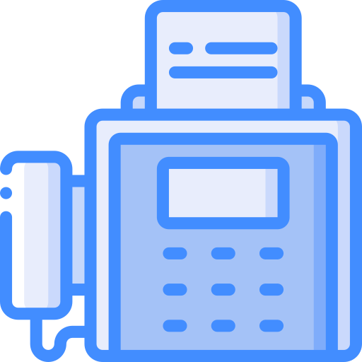 fax Basic Miscellany Blue icon