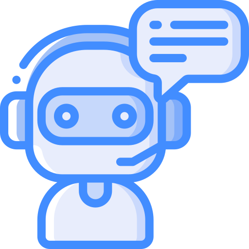 chatbot Basic Miscellany Blue Icône