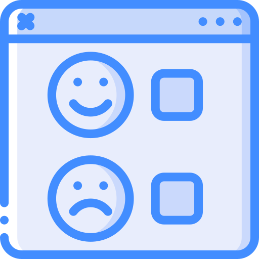 feedback Basic Miscellany Blue icon