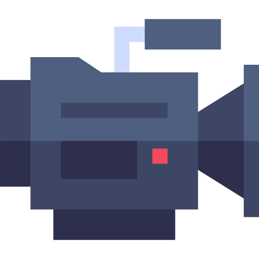 videocamera Basic Straight Flat icoon