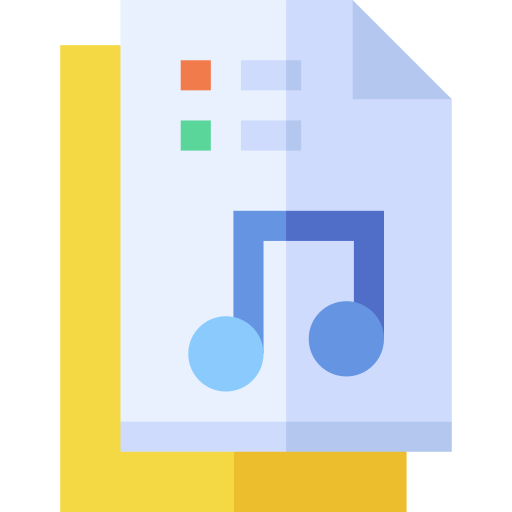 musikdatei Basic Straight Flat icon