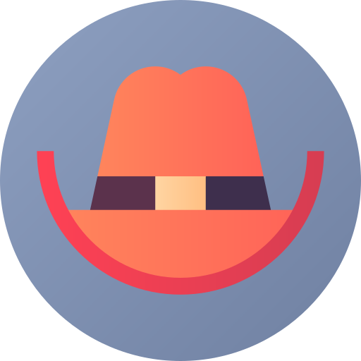 sombrero de vaquero Flat Circular Gradient icono