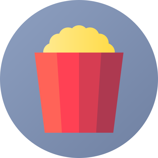 Popcorn Flat Circular Gradient icon