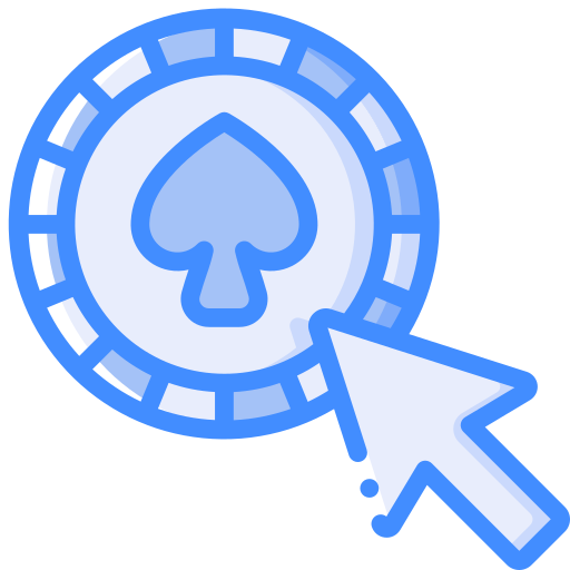 poker chip Basic Miscellany Blue icon