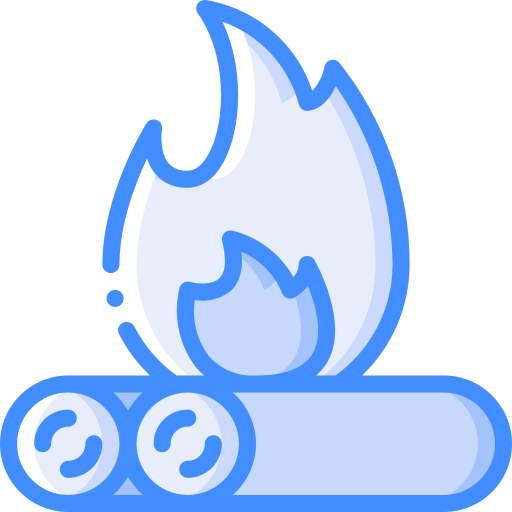 feu de camp Basic Miscellany Blue Icône