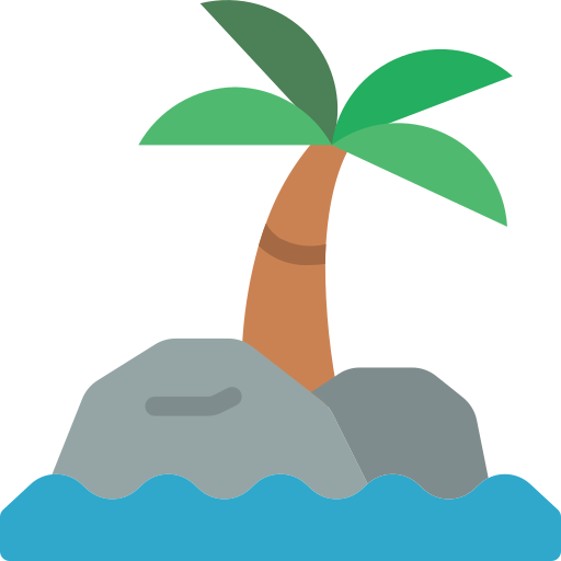 wyspa Basic Miscellany Flat ikona