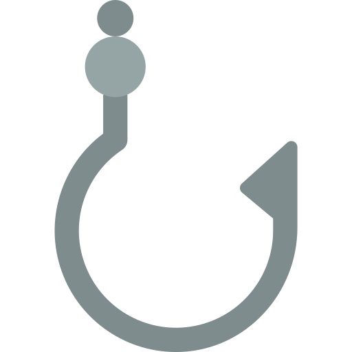 Fishing hook Basic Miscellany Flat icon