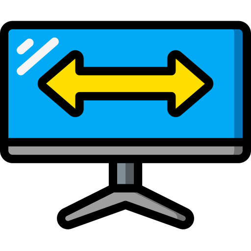 monitor komputera Basic Miscellany Lineal Color ikona