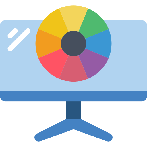 monitor de computadora Basic Miscellany Flat icono