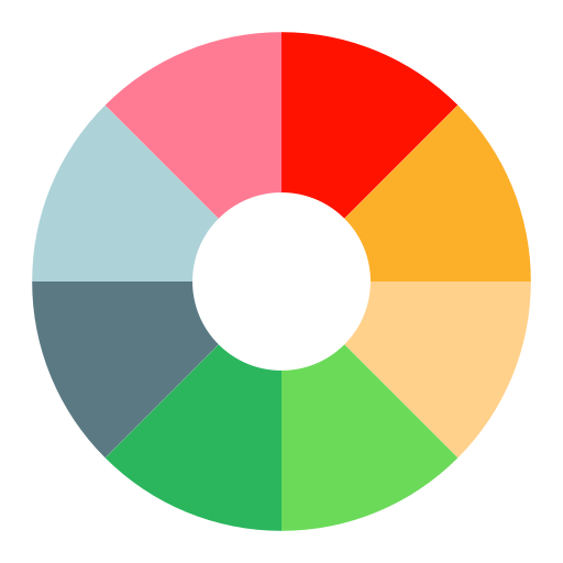 kleuren cirkel Good Ware Flat icoon