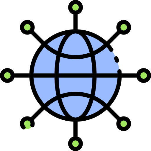 Distribution network Good Ware Lineal Color icon