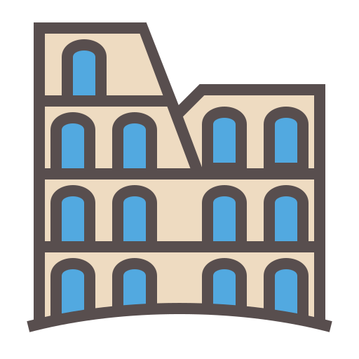 Colosseum Generic Outline Color icon