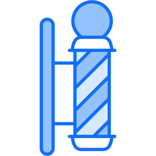 이발소의 간판 기둥 Generic Blue icon