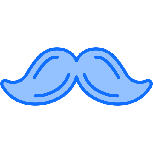 Moustache Generic Blue icon