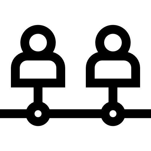 réseau Basic Straight Lineal Icône