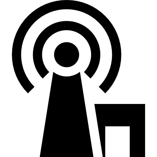 antena Basic Straight Filled ikona