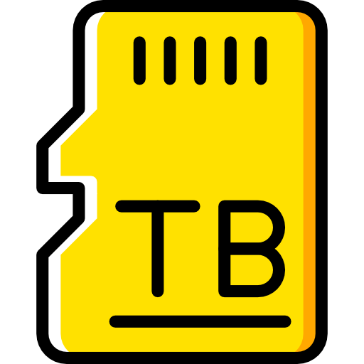 Sd card Basic Miscellany Yellow icon