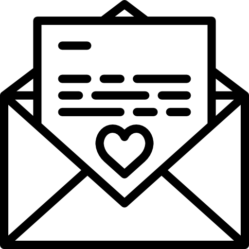 list miłosny Basic Miscellany Lineal ikona