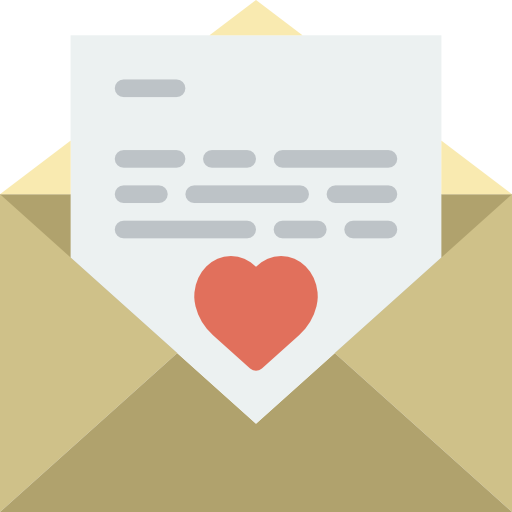 Love letter Basic Miscellany Flat icon