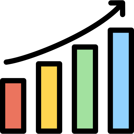 graphique de croissance Generic Outline Color Icône