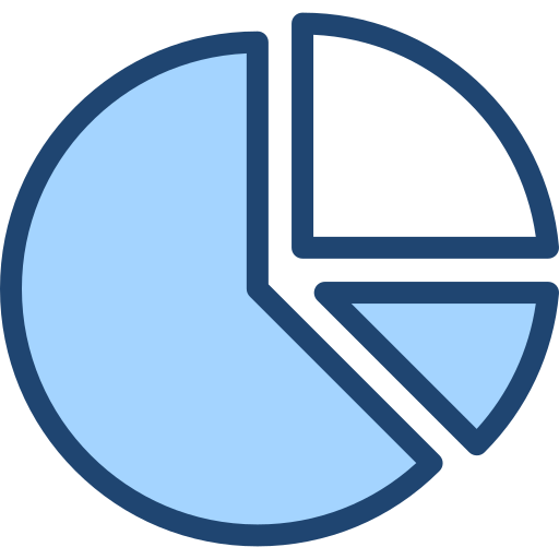 円グラフ Generic Blue icon