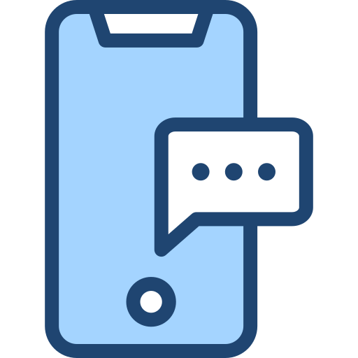 チャット Generic Blue icon
