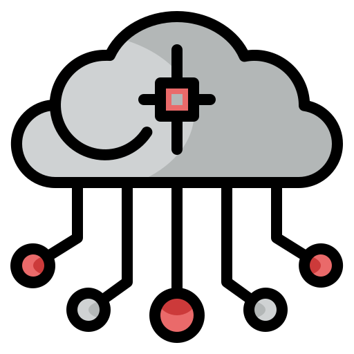 alojamiento en la nube Generic Outline Color icono