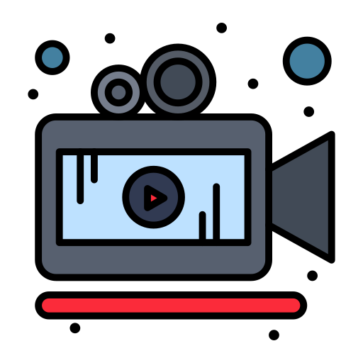 ビデオカメラ Flatart Icons Lineal Color icon