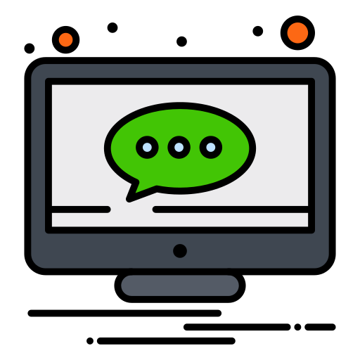 chatten Flatart Icons Lineal Color icoon