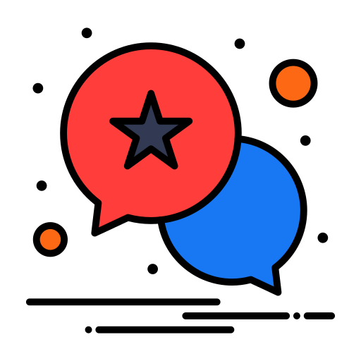 Speech bubble Flatart Icons Lineal Color icon
