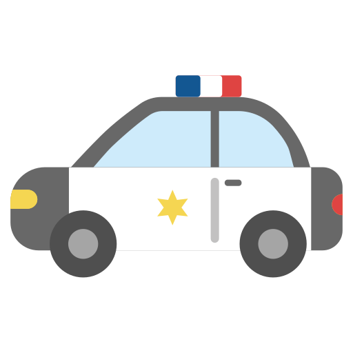 coche de policía Generic Flat icono