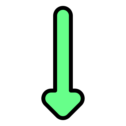 flecha hacia abajo Generic Outline Color icono