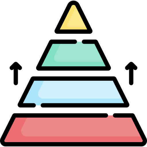 piramide grafiek Special Lineal color icoon