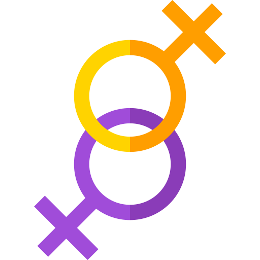 lesbianas Basic Straight Flat icono