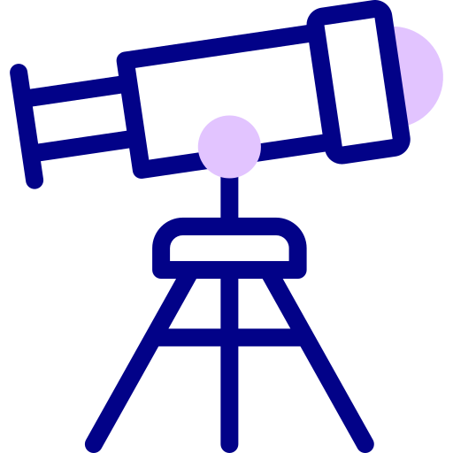telescópio Detailed Mixed Lineal color Ícone
