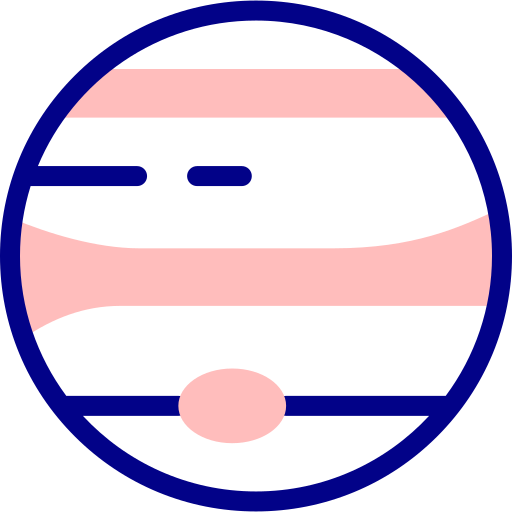 júpiter Detailed Mixed Lineal color Ícone
