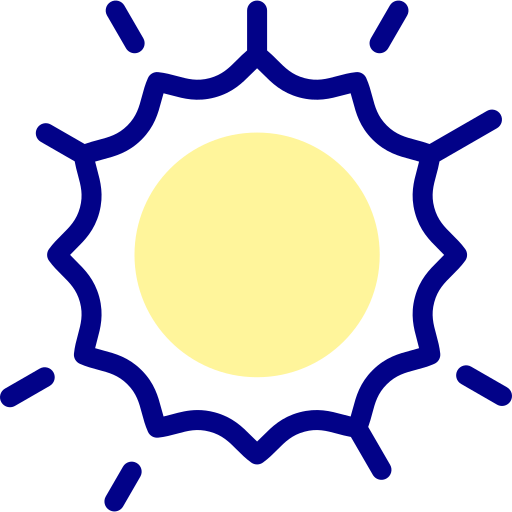 Sun Detailed Mixed Lineal color icon