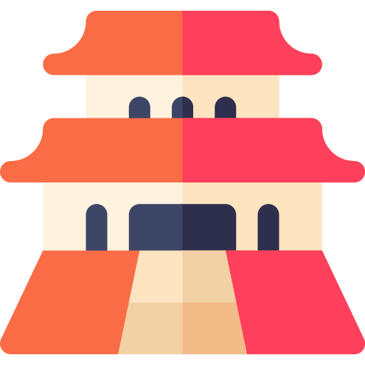 tempio cinese Basic Rounded Flat icona