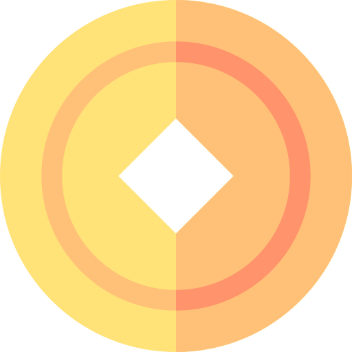 중국 동전 Basic Rounded Flat icon