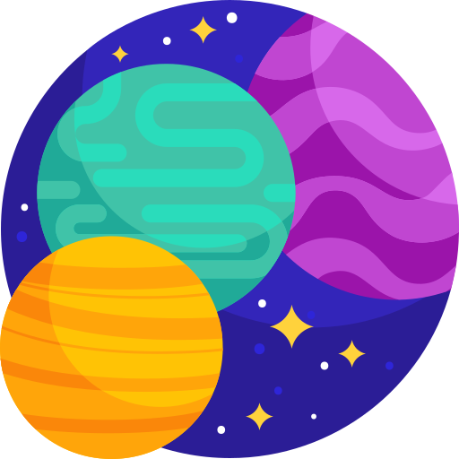 planeta Detailed Flat Circular Flat icono