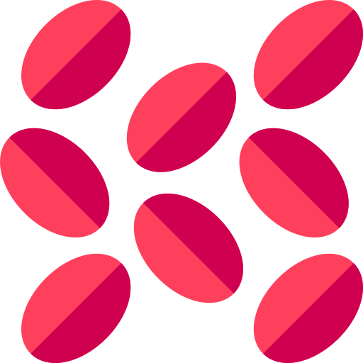 Красная фасоль Basic Rounded Flat иконка
