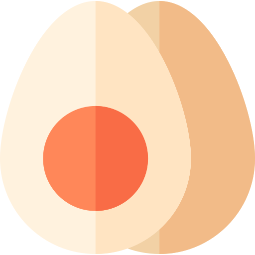 Вареное яйцо Basic Rounded Flat иконка