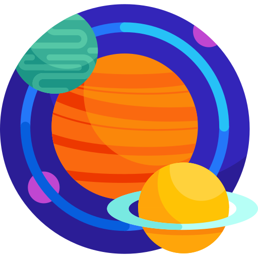 planeta Detailed Flat Circular Flat ikona