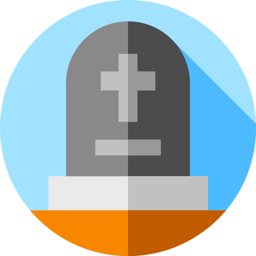 lápida sepulcral Flat Circular Flat icono