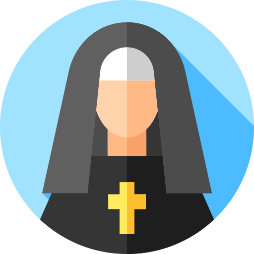 Nun Flat Circular Flat icon