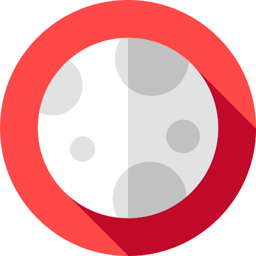 księżyc Flat Circular Flat ikona