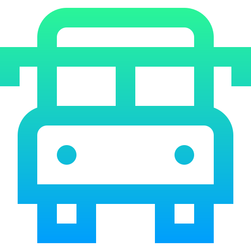 schoolbus Super Basic Straight Gradient icoon