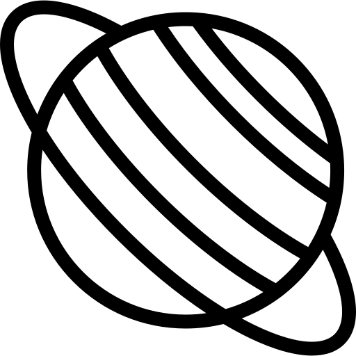 saturnus Detailed Mixed Lineal icoon