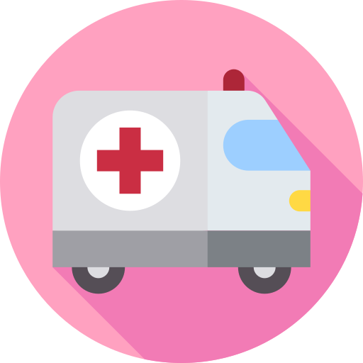 ambulanza Flat Circular Flat icona