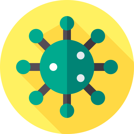 Virus Flat Circular Flat icon